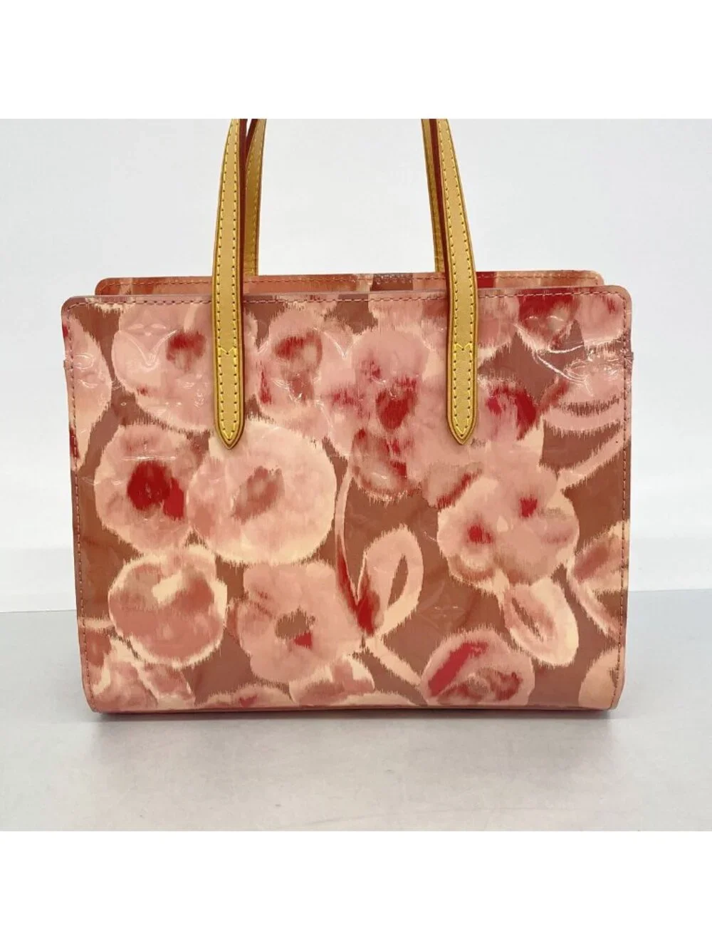 Louis Vuitton Vernis Ikat Flower Katarina BB Rose Vereur Handbag